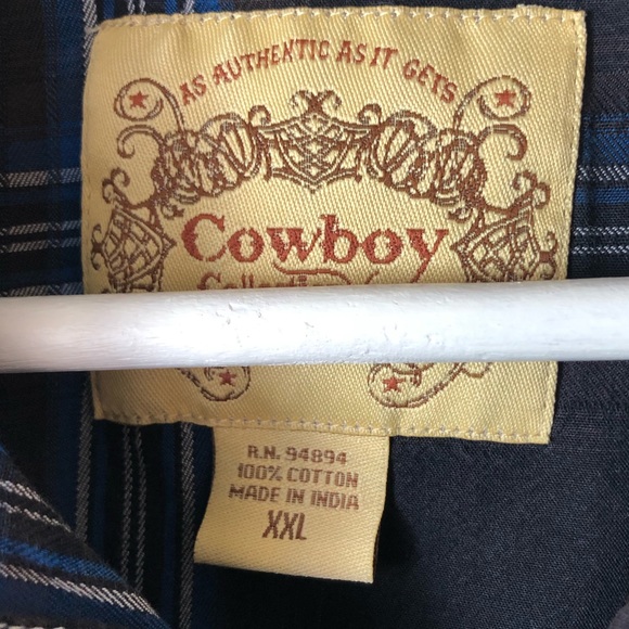 COWBOY COLLECTION Western Men’s Plaid Long Sleeve Shirt Size XXL Cotton … - Picture 13 of 13